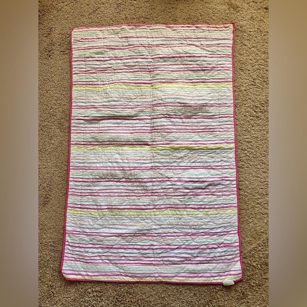 Pottery Barn Kids Rainbow Crib Quilt - Picture 2 of 6